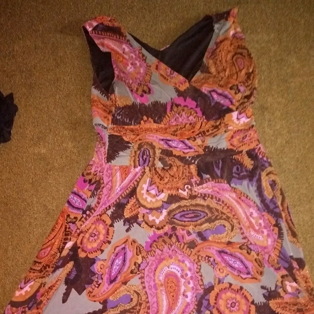 Paisley midlength dress